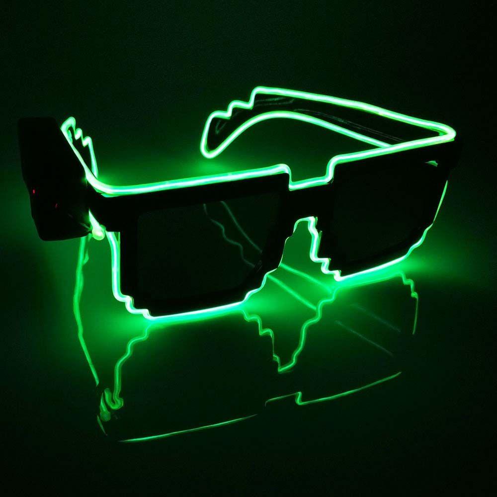 Bar Supplies Glowing Led Light Up Glasses LED Luminous Glasses Glowing Sunglasses Mosaic Glasses