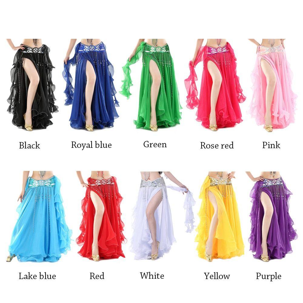 Belly Dance Accessories Sequins Shining Show Costumes Belly Dance Skirt Spanish Skirt Dancing Skirt