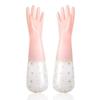 1pair Waterproof Housework Cleaning Gloves Kitchen Cleaning Latex Household Dishwashing Laundry Gloves Wear Resistant Rubber Gloves