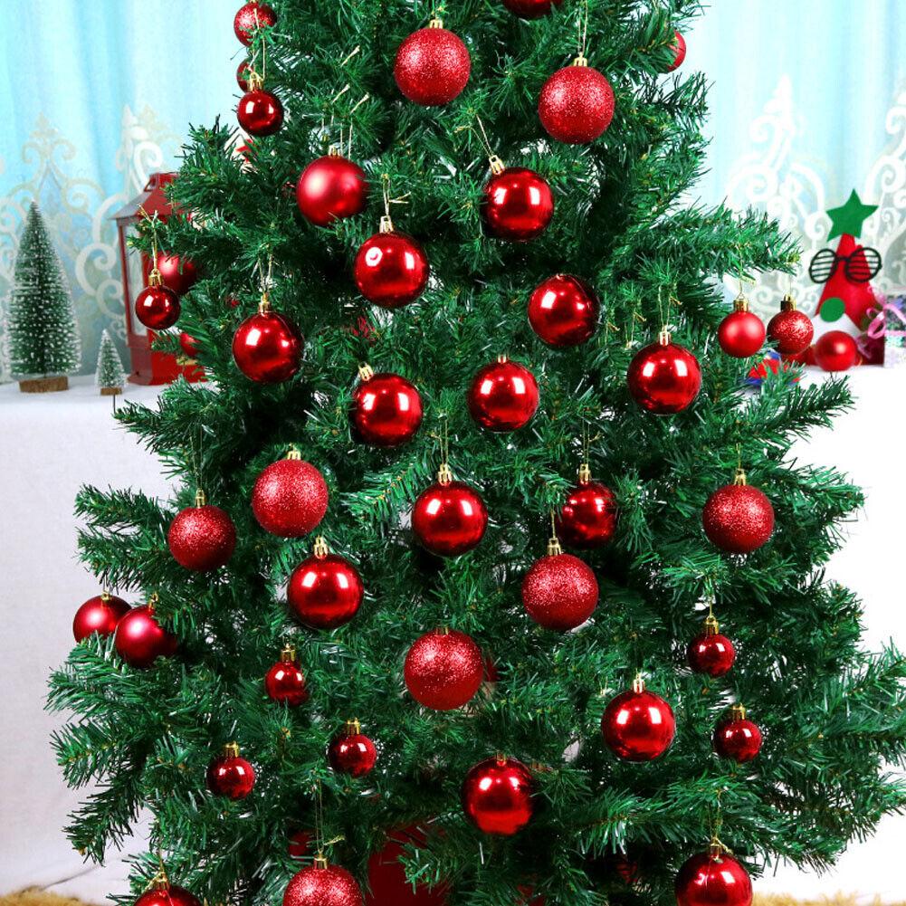 8 СМ 24 ШТ. Рождественские Подвесные Шаровые Украшения Небьющиеся Рождественские Елочные Украшения Комплект Рождественские Украшения Шары для Праздника Свадьбы Декор