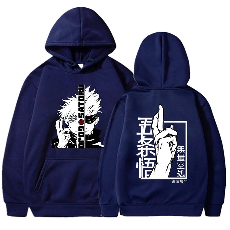 New Anime Sweatshirt Cool Gojo Satoru Graphic Printing Hoodies Fashion Casual Long Sleeve Pullover Fashion Sport Fleece Hoodie