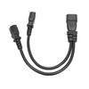 IEC320 C14 To Dual C15 Cord Male To Female Safe Power Splitter Cable for Desk Lamp Printer Projector 100‑250V 12.6in
