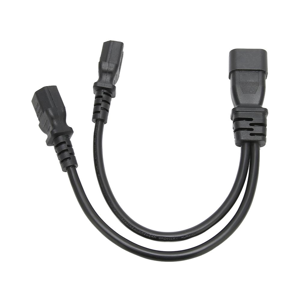IEC320 C14 To Dual C15 Cord Male To Female Safe Power Splitter Cable for Desk Lamp Printer Projector 100‑250V 12.6in