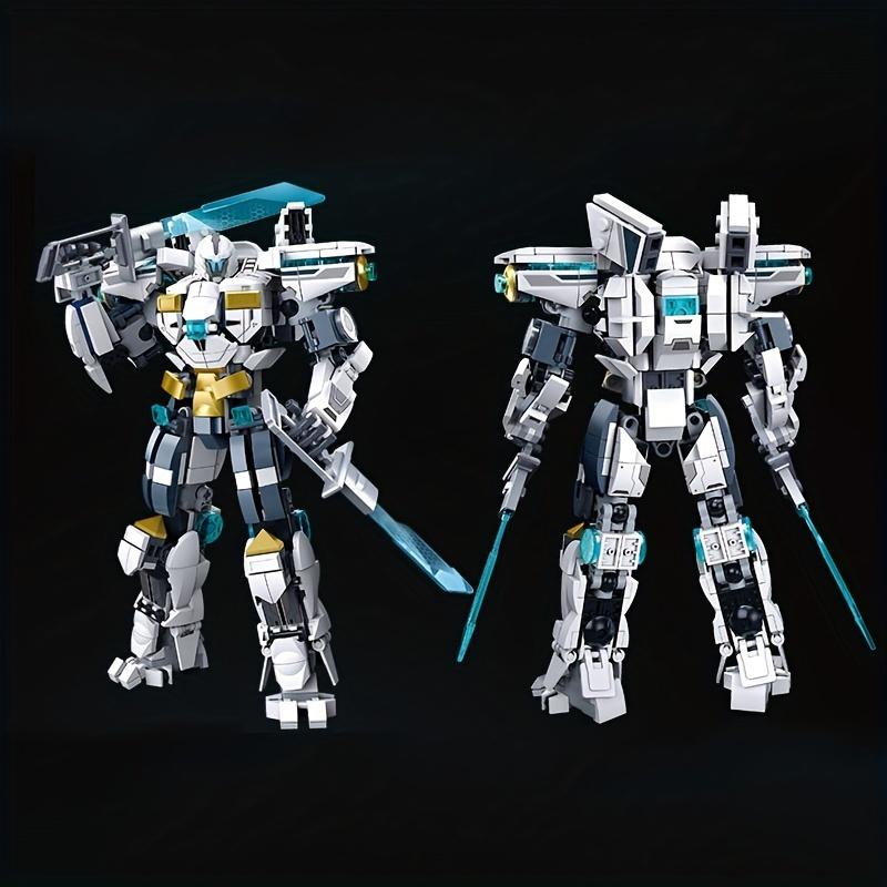 Строительные блоки робота-воина White Guardian - развивающие игрушки для сборки мехов, подарочные наборы игрушек