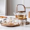 High Borosilicate Glass Teapot with Acacia Wood Handle