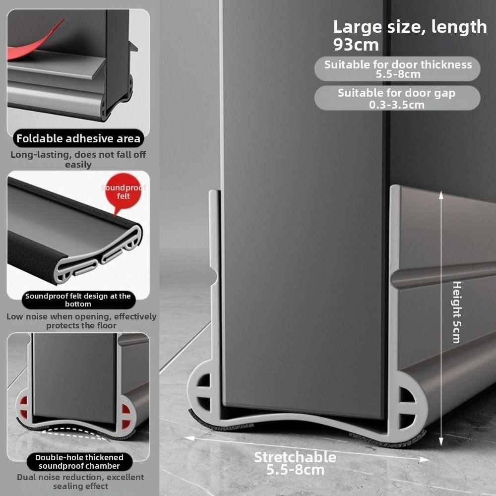 ПВХ Уплотнитель для погоды Уплотнитель двери Подметальник двери Заполнитель щели под дверью Уплотнитель от сквозняка для двери Низ двери