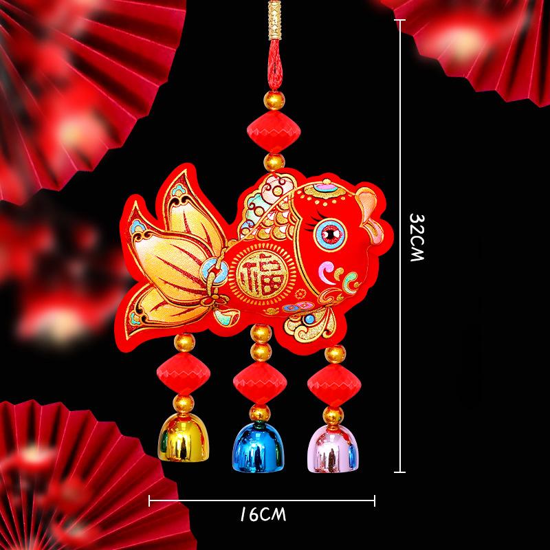 Chinese New Year Decorations 2026 Lucky Fortune Hanging Pendants Traditional Spring Festival Living Room Hanging Ornaments