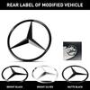 C200 E200  For Mercedes Benz 1pc ABS Tail Star Emblems Black Silver Rear Trunk Star Logo Stickers Badges for Benz Old New B-clas