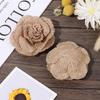 Fashion Home Decor Rose Heads Jute Burlap Natural Hessian Handmade Flowers Retro Wedding Decoration