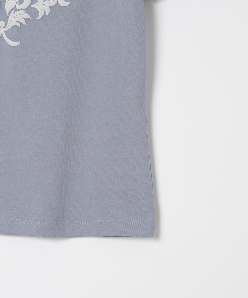 MILLO WOMEN Motif Short Sleeve T-Shirt [Ash Blue]