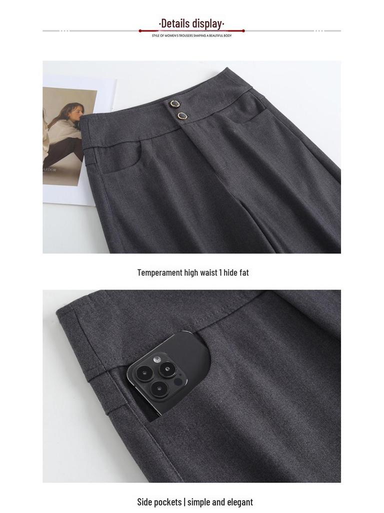 Brand 2025 Women's Wide-Leg Suit Pants: A Chic, Versatile Choice for Autumn/Winter.
