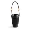 Black Water Cup Bag PU Handle Cup Bag Portable Cup Protective Cover  Travel
