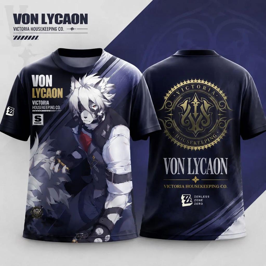 Summer Zenless Zone Zero Character Miyabi Jane Billy Anby Lycaon Velina Cissia Billy Full Print Breathable Soft Jersey T-Shirt