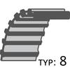 Ременный привод ножа Castel Garden Tc122Stiga Pro22 Honda Hf2222Oh;Хонда 4120 /25Х1818/ 25-Дс8М-1800