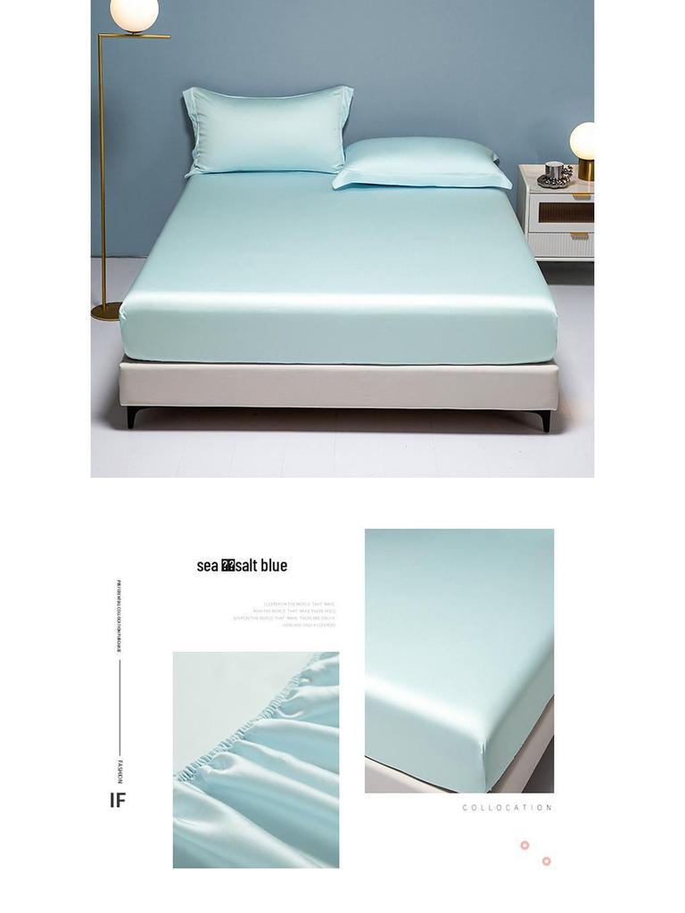 Простыня на резинке Tencel Four Seasons: Дышащий, Охлаждающий Наматрасник Телесного Цвета для Односпальных/Двуспальных Кроватей.