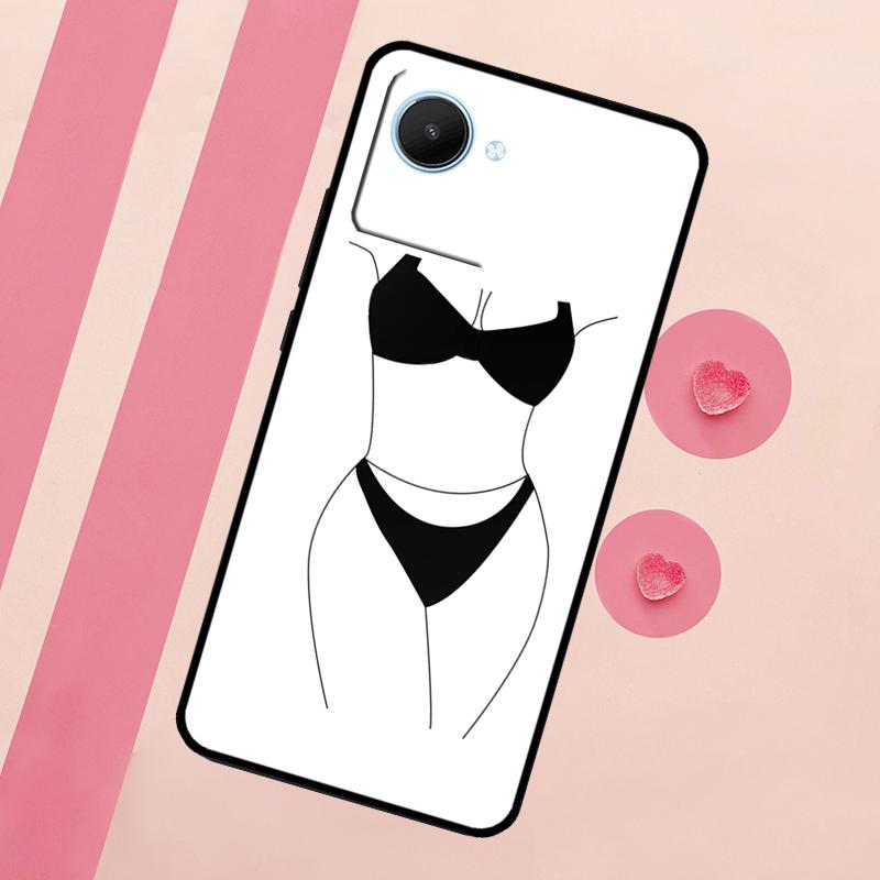 Арт Линия Тела Женщины Для Realme C71 C55 C53 C67 C75 C61 C33 C63 C51 C65 10 11 12 13 14 15 Pro Plus GT7 Pro Чехол