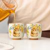 Plant Ash Happy Hanhan Cat Teacup Ceramic Household Master Cup Single Cup Tea Kung Fu Tea Set Gift Box Gift