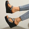 Fashion Women Wedge Sandals New Summer Fashion Comfortable Versatile Casual Sandals Increased Wear-resistant Thick-soled Shoes Women