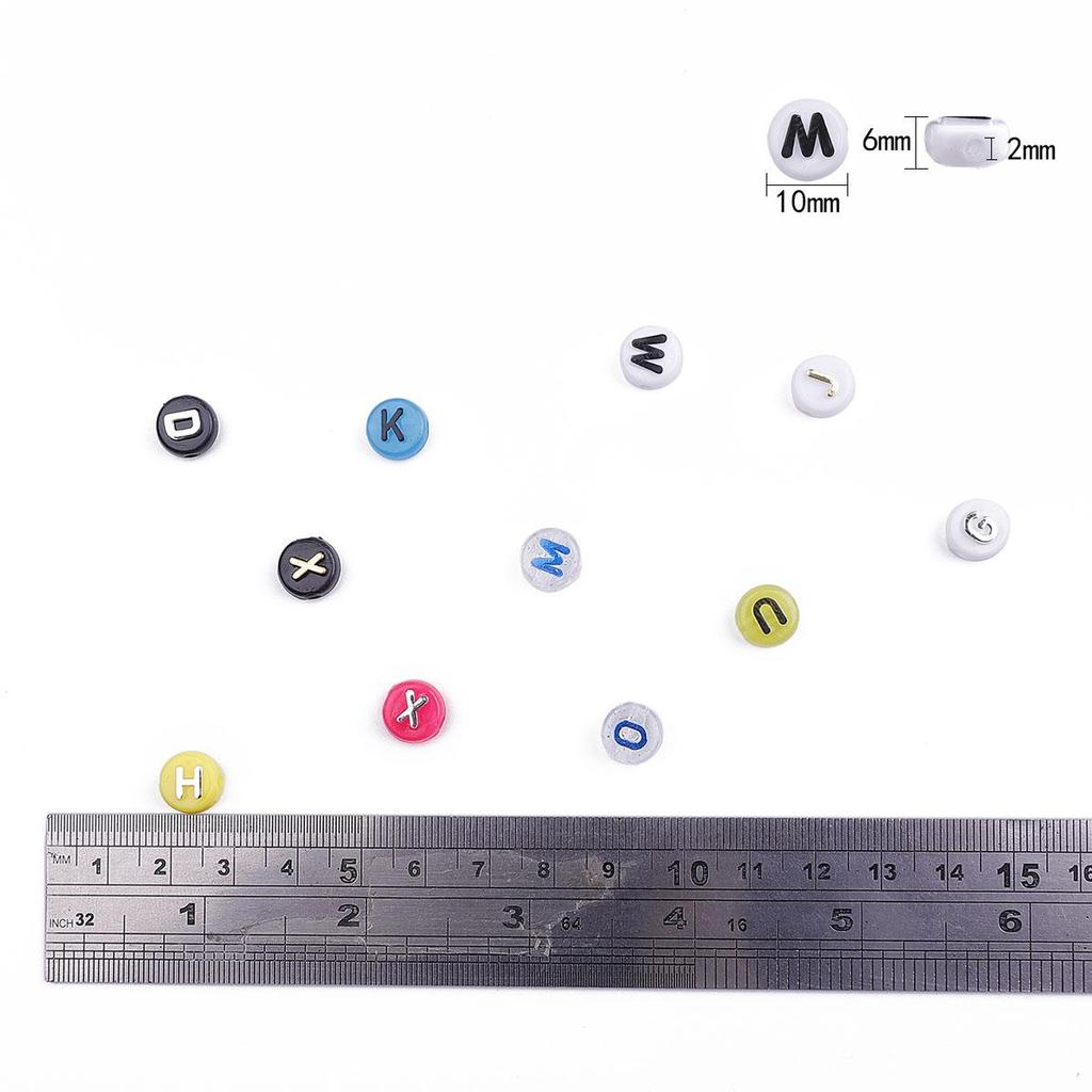 Акриловые плоские бусины с буквами 10x6 мм, 50 шт., для изготовления ювелирных изделий своими руками