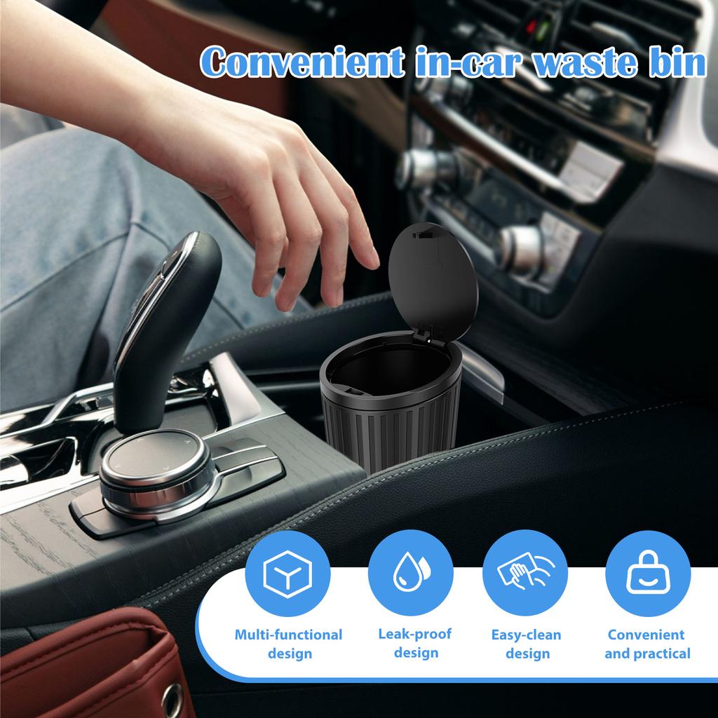 2 шт. Автомобильное хранилище для мусора с крышкой, портативное мини-ведро для хранения в автомобиле, для уборки, герметичное, автомобильная мусорка, многофункциональное