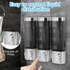 Wall Mounted Soap Dispenser Refillable 3 Chamber Shower Dispenser No Drill Shampoo and Conditioner Dispenser for Bathroom Hotel