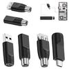 USB To For PS2 Adapter USB-A & Type-C Male To For PS2 Female Converter For Keyboard And Mouse Laptop Desktop Computer K4K4