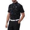 Футболка Golf Floral Camo Jacquard с коротким рукавом и широким воротником, черная [Footjoy] для мужчин