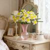 Искусственные цветы нарцисса 18 дюймов Весенняя композиция из искусственных шелковых цветов нарцисса Букет из искусственных нарциссов для домашнего свадебного декора