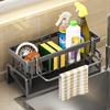 Storage Rack Kitchen Sponge Holder Plastics Sink Drain Rack Soap Drainer Towel Rack Storage Shelf Organizer Bathroom Accessories