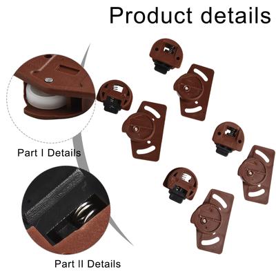 Комплект роликов и направляющих для раздвижных дверей шкафа с нейлоновыми колесами для плавного скольжения и тихой работы во внутренней мебели