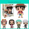 Набор аниме-фигурок Funko Pop One Piece с Луффи, Эйсом, Ло, Зоро. Идеально для коллекционеров