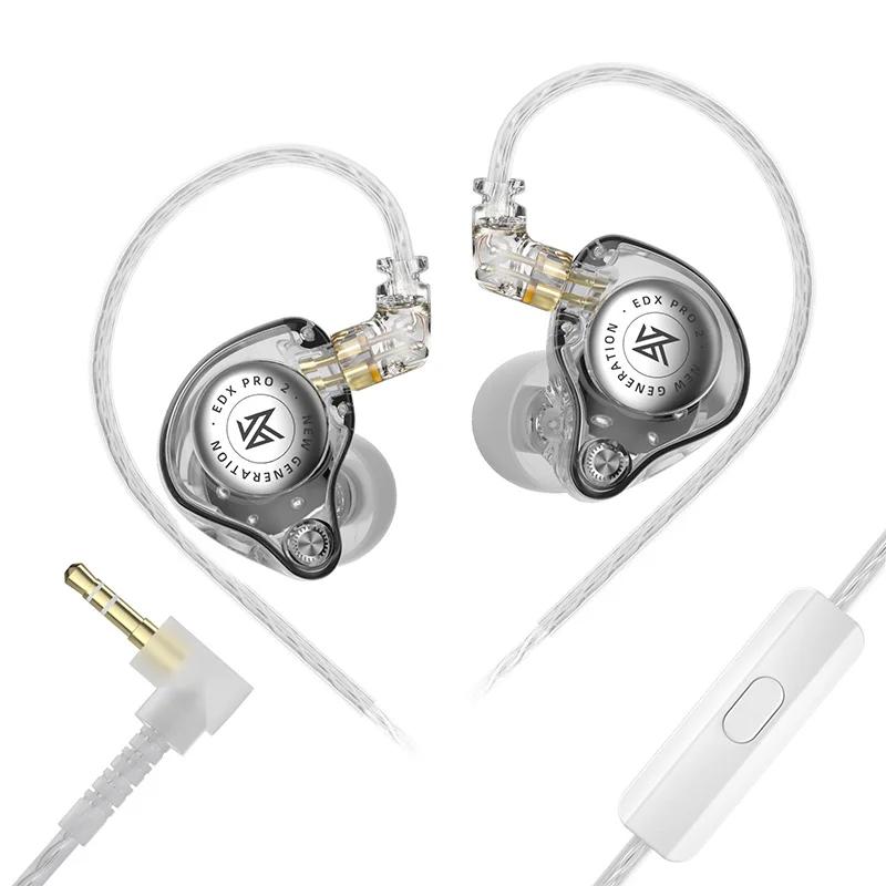 KZ EDX PRO 2 in Ear Earphone HIFI Music Earphones Earbud Dynamic Sports Games Headset 2PIN Replaceable Cable Design