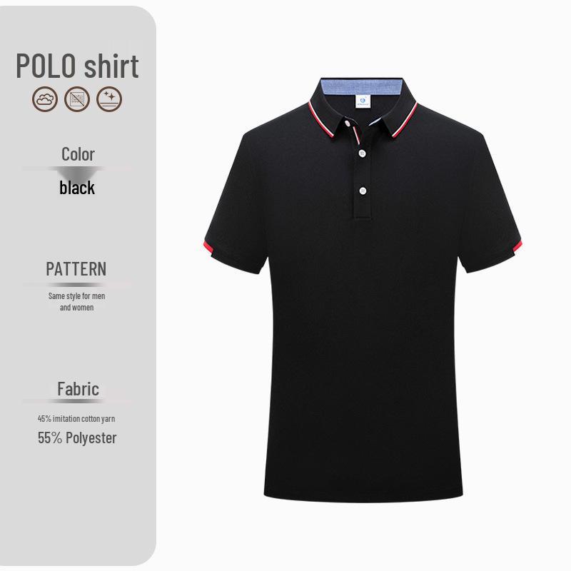 Custom Silk Cotton Short-Sleeve Polo Team Shirt with Logo Printing