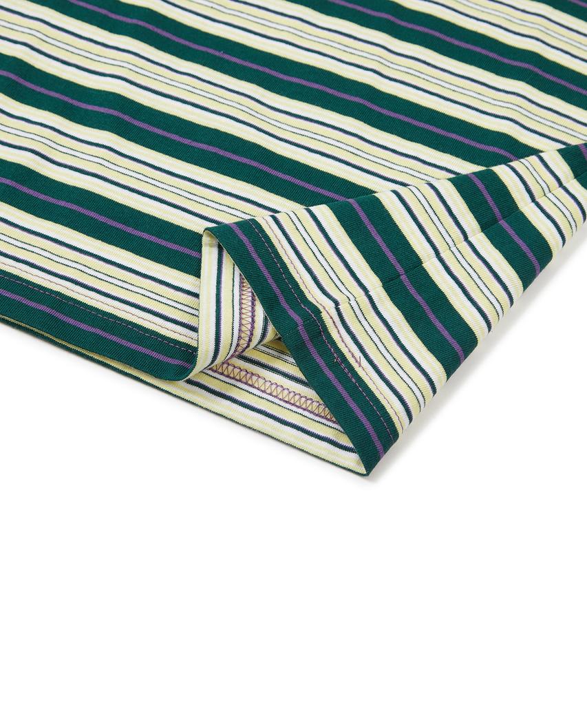 IEY Kid Stripe Collar T-Shirt Green