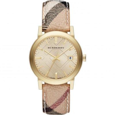 BU9026 Женские часы The City Champagne Dial с ремешком в клетку