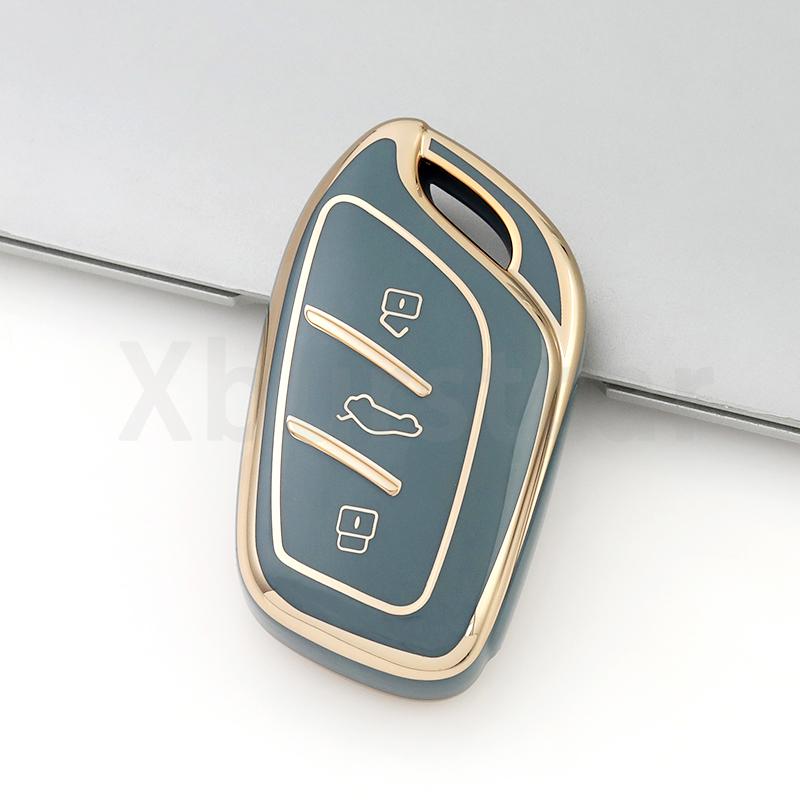 Серебряный Край Держатель Чехла Бесключевой Для Roewe Erx5 Rx5 I6 I5 Rx3 Rx8 Для Mg 4 Mg5 Mg6 Mg Zs Ev Hs Ehs Zx Gt ТПУ Чехол для Автомобильного Ключа