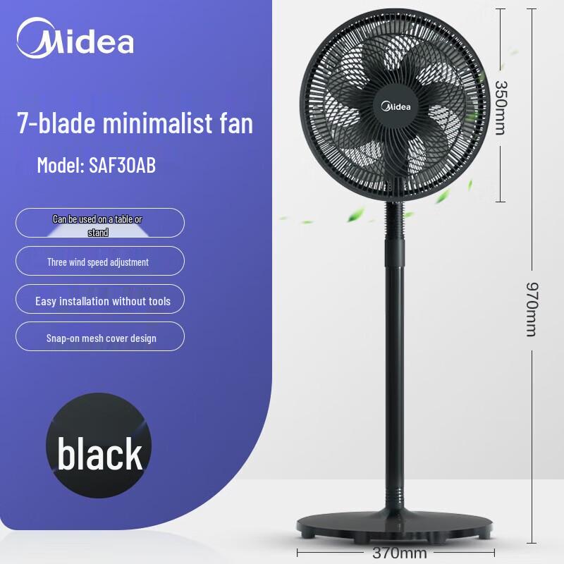 Midea Преобразователь электрического вентилятора с 7 лопастями, штекер CN (адаптер в комплекте)
