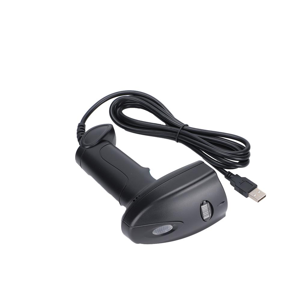 Сканер штрих-кода ручной 360 градусов считывание пылезащитный водонепроницаемый USB-считыватель QR-кода Noir + Orange