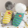 Полосатый жилет для питомца кошка чем медведь чихуахуа щенок собачья одежда весна осень лето тонкий