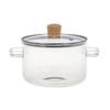 Heat Resistant Clear Cooking Pot Double Ear Glass Soup Pot Kitchen Cooking Tools