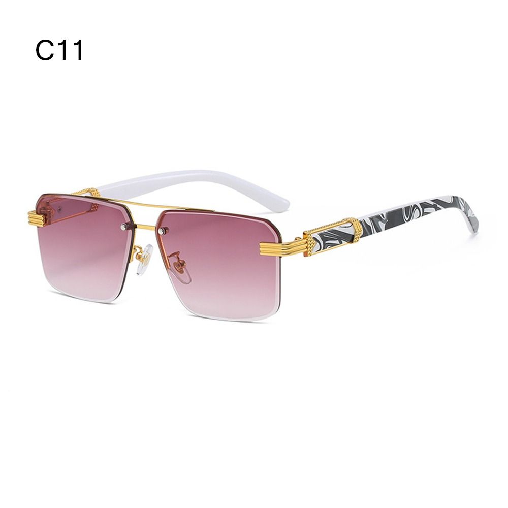 Fashion Square Rimless Sunglasses Men Women Luxury Frameless Sun Glasses Gradient Shades UV400 Cutting Lenses Eyeglasses