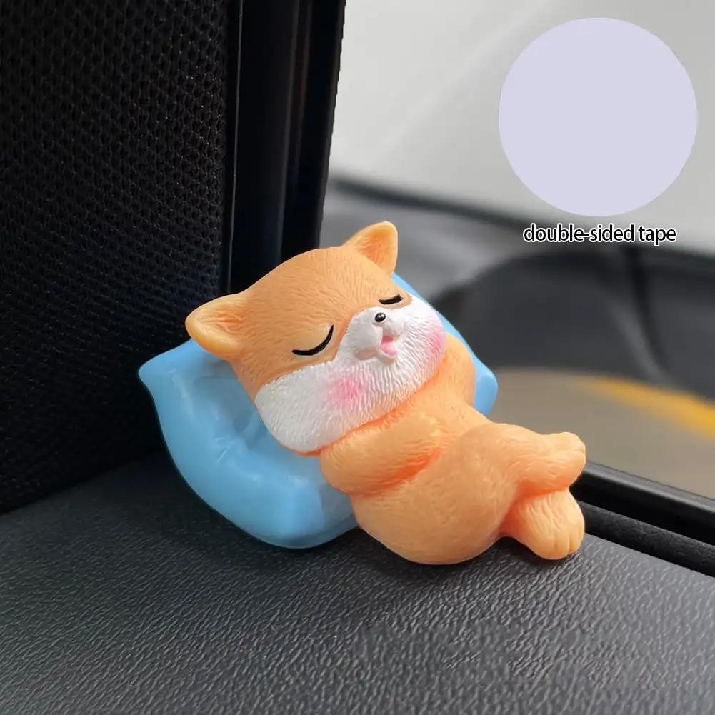 Милые мини-животные украшения для приборной панели автомобиля, украшения для центральной консоли, кукла, аксессуары для интерьера, панда, свинья, кролик