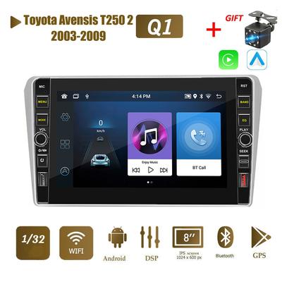 8 дюймов для Toyota Avensis T250 2 2003-2009 с кнопочной ручкой Android автомобильный радиоприемник мультимедийный плеер навигация стерео GPS 2 Din 1 + 32 ГБ