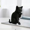 Модель Черной Кошки, Миниатюрное Украшение в Форме Кошки, 3D-печатная Матовая Черная Декоративная Фигурка для Рабочего Стола, Прихожей, Спальни