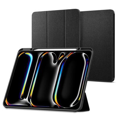 Spigen iPad Pro 13 дюймов M5/M4 (2025/2024) Чехол с подставкой, противоударный, тканевая крышка, устойчивая к царапинам, автосон/пробуждение, Urban Fit, ACS07010 (черный)
