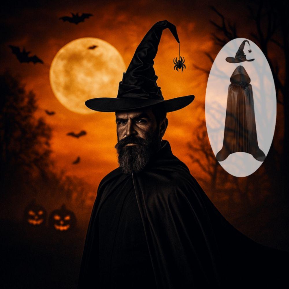 Party Props Halloween Cloak Bat Hat Witch's Cloak Cool Grim Reaper Cloak Stage Performance