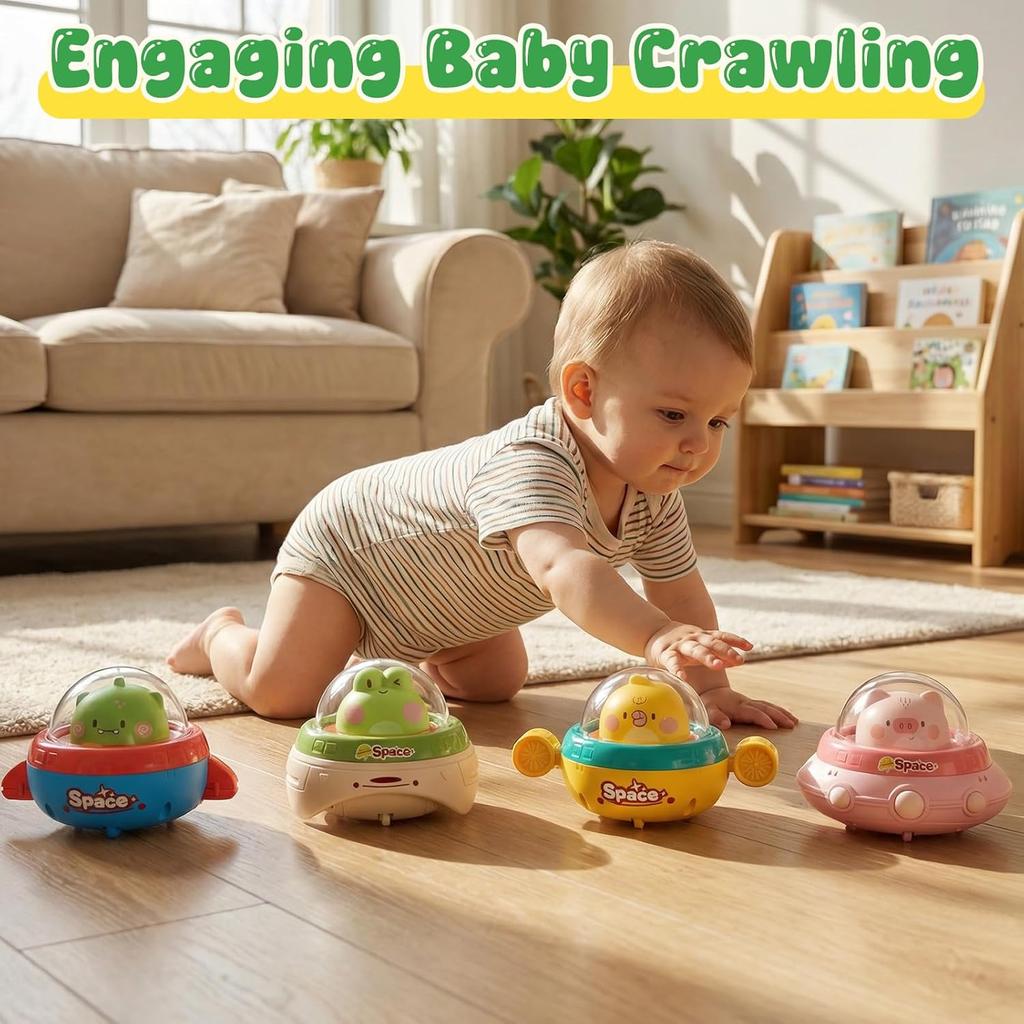 2 шт. Игрушечная машинка-животное для малышей 1-3 лет Нажми и езжай Детский развивающий подарок на день рождения