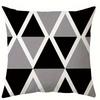 Модная и простая черно-белая серая наволочка с геометрическим принтом, чехол для подушки на диван, украшение для дома и комнаты