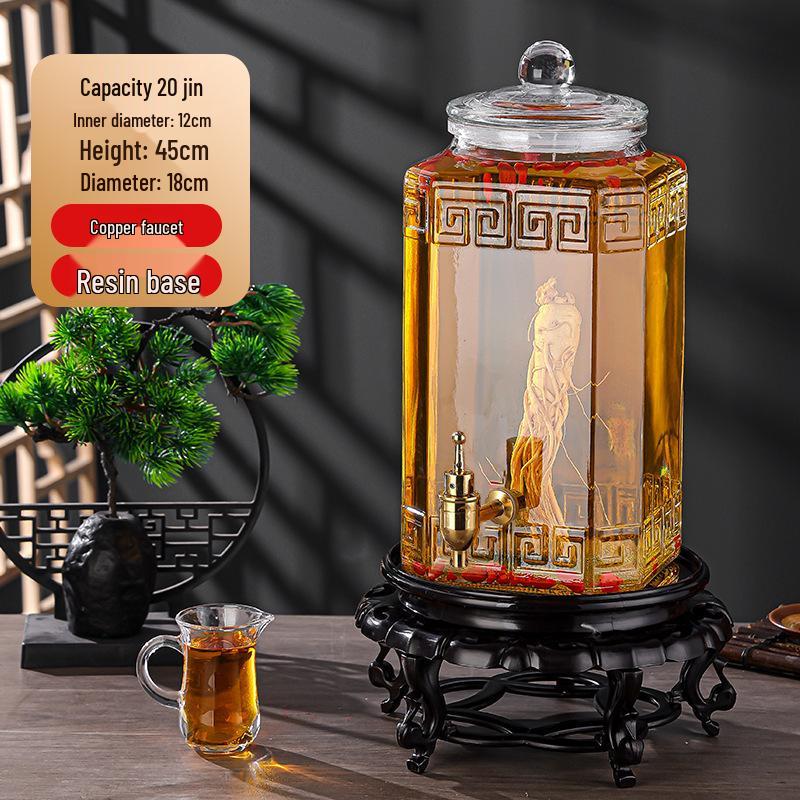 Роскошная герметичная банка для настаивания вина и байцзю с краном для домашнего использования