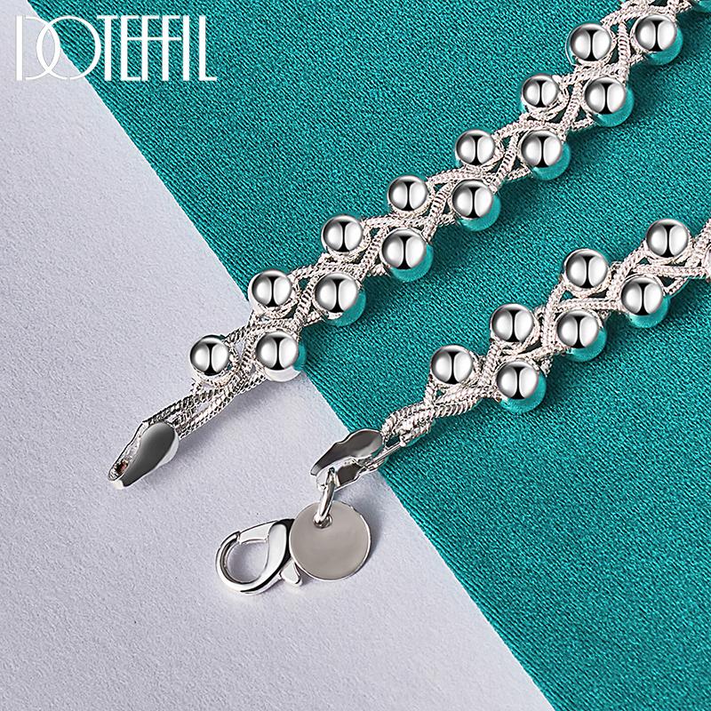 Браслет из виноградных бусин Серебряный подарок на вечеринку Красивые украшения